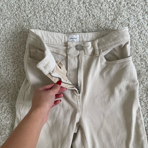 Aritzia Wilfred Free cream straight leg pants - Picture 1 of 8